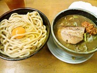 「月見つけ麺+大盛　900円+100円=1,000円」@MENYA 食い味の道有楽の写真