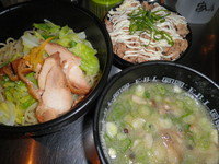 「鶏塩美味だれつけめん５００円＋肉めし（中）無料」@junk F.B.I noodleの写真