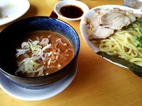 「とろりつけそば　チャーシュー（大盛）+炒め野菜」@味箪笥の写真