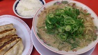 「餃子定食(餃子5ケ+ごはん(小)・ 麺固+ねぎ多め)880円」@ラーメン魁力屋 市ヶ尾店の写真