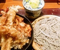 「天丼とそばのセット(冷たいそば)880円」@北前そば 高田屋 御徒町店の写真
