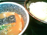 「半熟煮卵白湯 煮干しつけ麺（￥８５０）」@らーめん 稲垣の写真