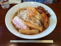 「ラーメンアブリ（ニンニク、麺少なめ）」@メガガンジャの写真