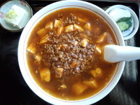 「麻婆豆腐ラーメン　８００円」@あさひや食堂の写真