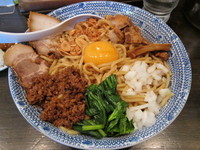 「肉味噌まぜそば(大)780円、半肉増し150円」@つけ麺 弐☆゛屋の写真