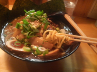 「全部のせ豚骨ラーメン・魚介醤油味・大盛」@豚骨ラーメン 三剣士の写真