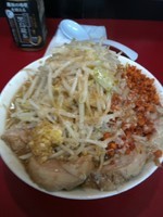 「豚らーめん（麺少なめ、にんにく、油、辛アゲ）」@千里眼の写真