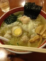 「雲呑と海老雲呑麺のミックス雲呑麺（塩）」@広州市場 五反田店の写真