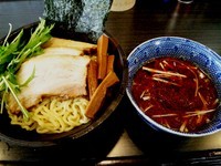「ラー油つけ麺（中）￥900・激辛￥100」@ラーメンつけ麺 奔放の写真