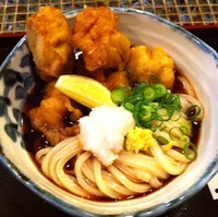 「とり天ぶっかけ（￥780）」@本格手打 たけうちうどん店の写真