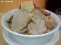 「肉ラーメン、背脂天乗せ」@野州ラーメン 力蔵の写真