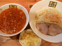 「お日様のタバスコつけ麺（中盛）＋とろけるチーズ＋ごはん小」@濃菜麺 井の庄の写真