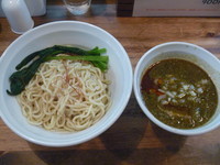 「ほうれん草カレー担々つけ麺（期間限定）￥980」@らーめんHANABIの写真