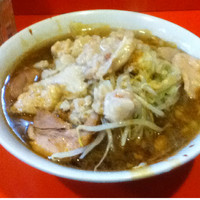 「麺少なめ ニンニク少し、油、からめ」@ラーメン二郎 仙川店の写真