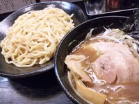 「辛つけ麺￥750・ネギ￥100」@自家製太麺 元気屋の写真