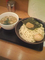 「鰹つけめん＋サービス味玉」@つけ麺 達者の写真