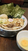 「特製油そば大盛り」@肉煮干中華そば さいころ ワンズモール内ラーメン劇場店の写真