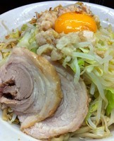 「大ラーメン（700円）+汁無し(80円)ヤサイマシマシアブラ」@ラーメン二郎 横浜関内店の写真