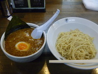 「つけ麺(普通、あつもり)　青￥７５０」@こってりらーめん 誉の写真