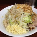 大ラーメン＋汁無し　ニンニク多めアブラ