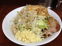 「大ラーメン＋汁無し　ニンニク多めアブラ」@ラーメン二郎 めじろ台法政大学前店の写真