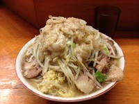 「大豚増し　麺固めニンニク多めアブラカラメ」@ラーメン二郎 立川店の写真
