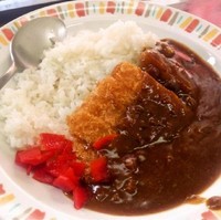 「カツカレー(390円)」@めん処 一ぷく 板橋店の写真