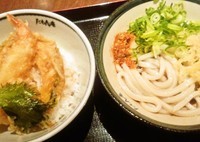「天丼セット(冷うどん)720円」@たもん庵 柏の葉店の写真