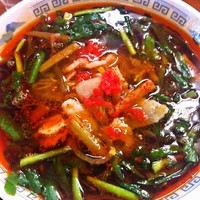 「満州にらラーメン」@さかえや本店の写真