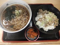 「鯵丼セット500円」@名代 箱根そば 小田原店の写真