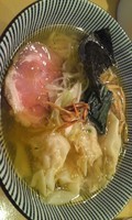 「わんたん塩そば +ランチライス　1000円」@饗 くろ㐂の写真