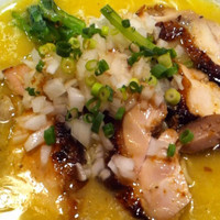 「限定鶏増しそば+大盛り+白飯+餃子」@酒と肴と麺の店 田村屋の写真