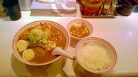 「蒙古五目タンメン＋定食」@蒙古タンメン中本 品川店の写真
