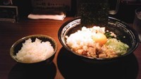 「あぶらめん中盛り+サービスライス（￥680）」@麺家 ぶらいとんの写真
