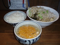 「（期間限定）納豆つけ麺￥780＋ライス￥120」@ラーメンアキラの写真