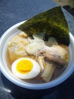 「和風海老ワンタンメン　500円　（龍音）」@ラーメンフェスタin小布施の写真