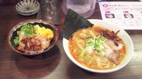 「特濃極太ラーメン＋Ｂランチセット」@ラーメン一心 本店の写真