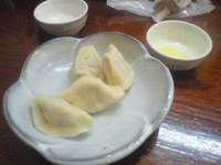 「水餃子（5個）300円」@知味笑龍 深澤ラーメンの写真