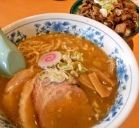 「ラーメン＋チャーシュー丼(680円＋250円)」@麺処 幸喜の写真