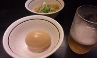 「中華そば＋ビール（あて付き）&味たま」@Basso Dri⑨の写真