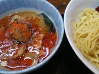「煮干し辛味噌つけめん　味玉　￥880」@味噌麺処 花道庵の写真