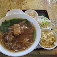「排骨麺セット（７８０円）＋杏仁豆腐（１００円）」@紅龍閣 布佐店の写真