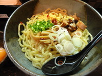 「ピリ辛焼きまぜそば￥600(ランチ大盛無料）」@麺屋 不動の写真