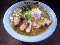 「とろりそば（太麺）大盛+肉増し」@東京煮干中華そば 三三㐂 大森の写真