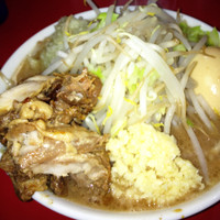 「ミニらーめん（ニンニク玉ねぎマシマシ）¥600＋ほぐし豚¥50」@麺屋 桐龍の写真