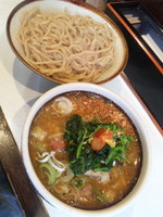 「みそカレーつけそば（あつもり）」@麺処 まるよし商店の写真