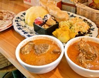 「まんぞくランチ＋ロティ(990円＋200円)」@スリランカ・カリーの店 アンマーカリヤの写真