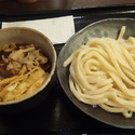 肉つけ汁うどん（大盛）　きざみあげトッピング