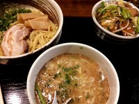 「つけ麺（大盛）+スタミナ丼（小）」@麺処 八海の写真