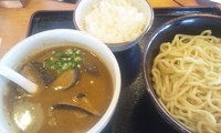「限定カレーつけ麺＋半ライス」@中華そば 田家 本店の写真